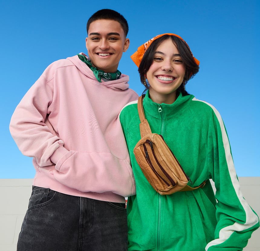 Young people together wearing Canteen bandannas