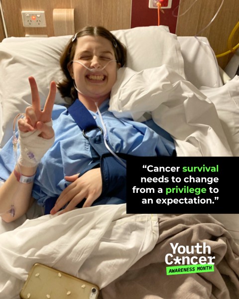 Holly, a youth cancer awareness month ambassador