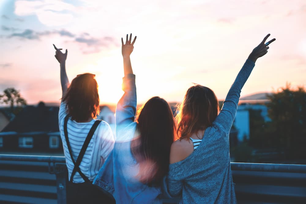 young people happy