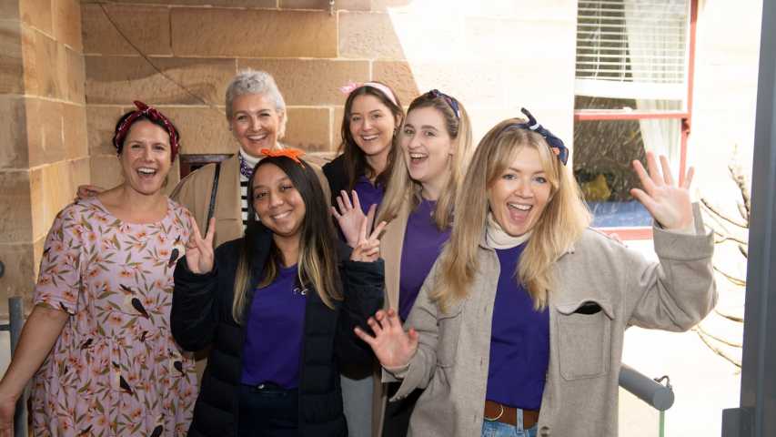 Friends having fun at Luna Park